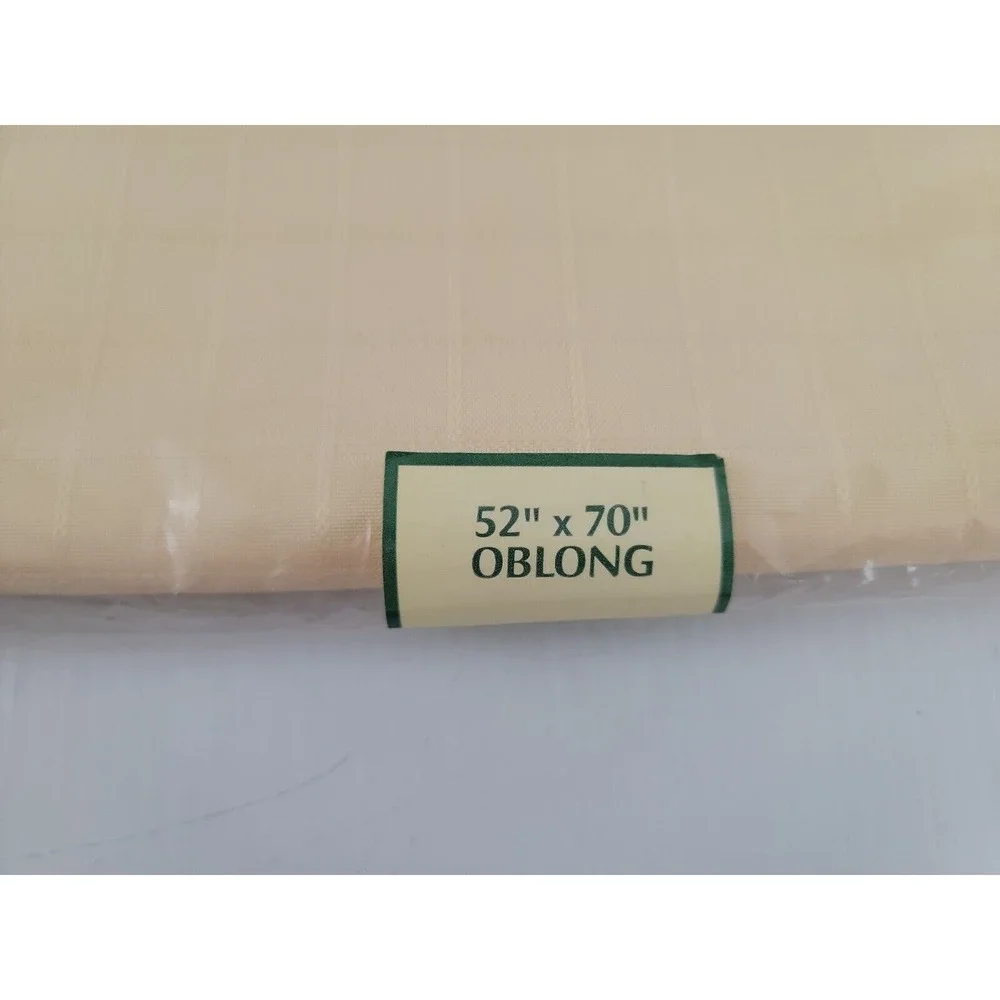 Vintage Hampton Textured Yellow Tablecloth Square Check 52